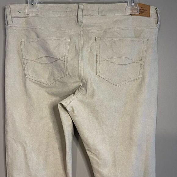 VTG Abercrombie & Fitch Suede Jegging in Cream | SZ 8 - Picture 16 of 16